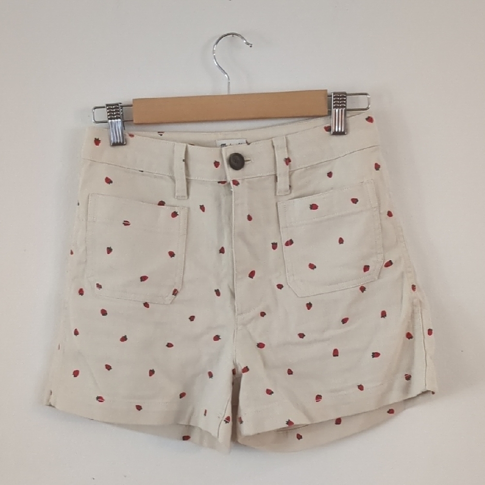Adorable Madewell High Waist Strawberry Print Shorts